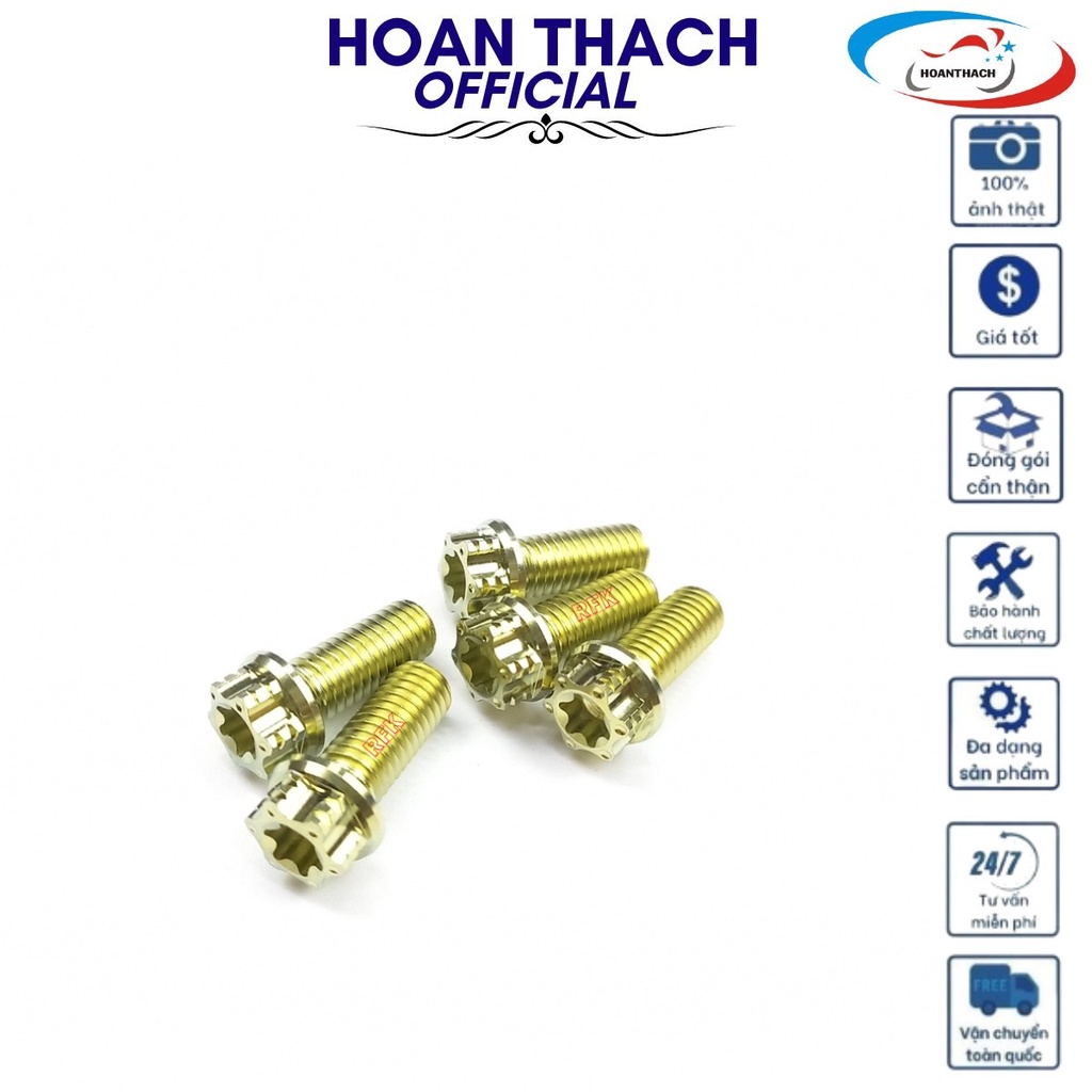 Ốc 8L15 Titan Vàng Đầu Salaya dùng cho nhiều dòng xe  SP017504 (giá 1 con)