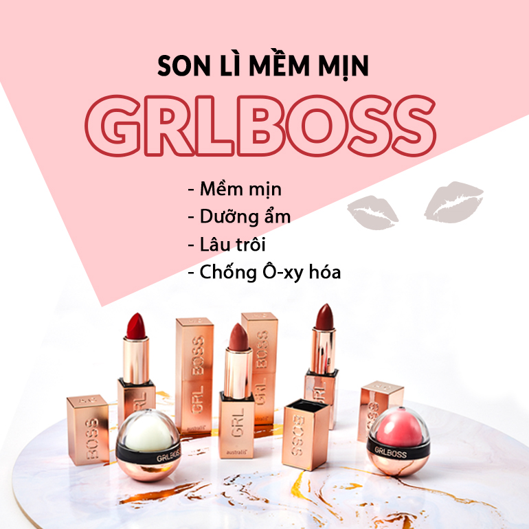 Son lì mịn môi Australis GRLBOSS Matte Lipstick 3.2g