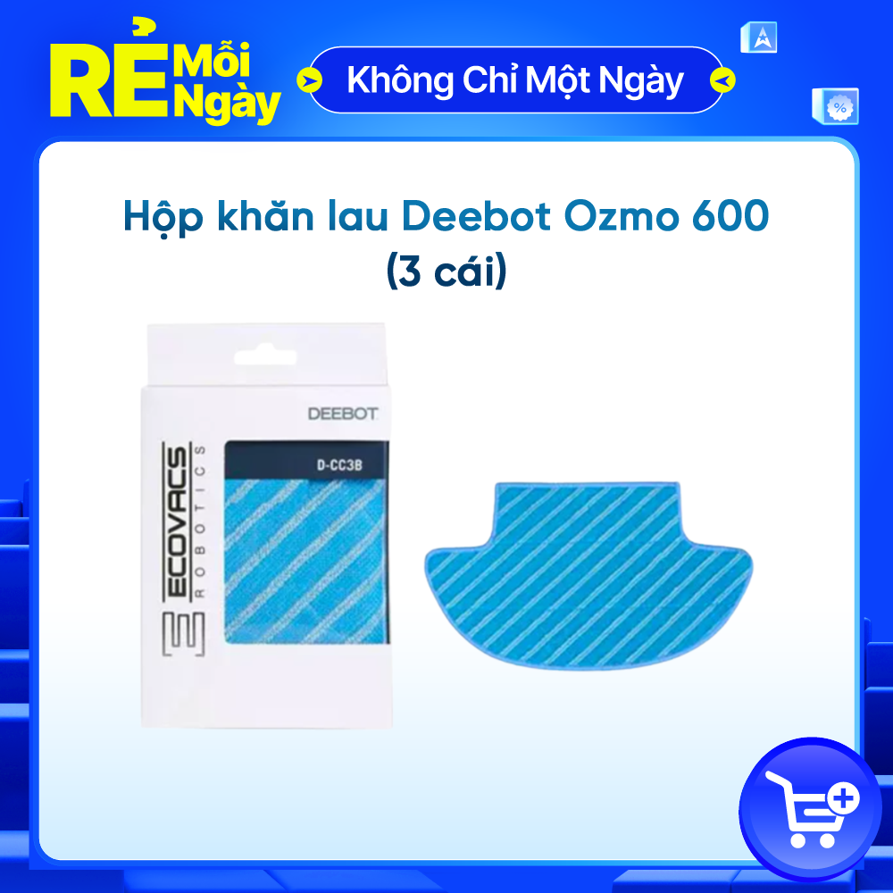 Hộp khăn lau dành cho Robot hút bụi lau nhà Deebot ozmo 600 _Hàng chính hãng