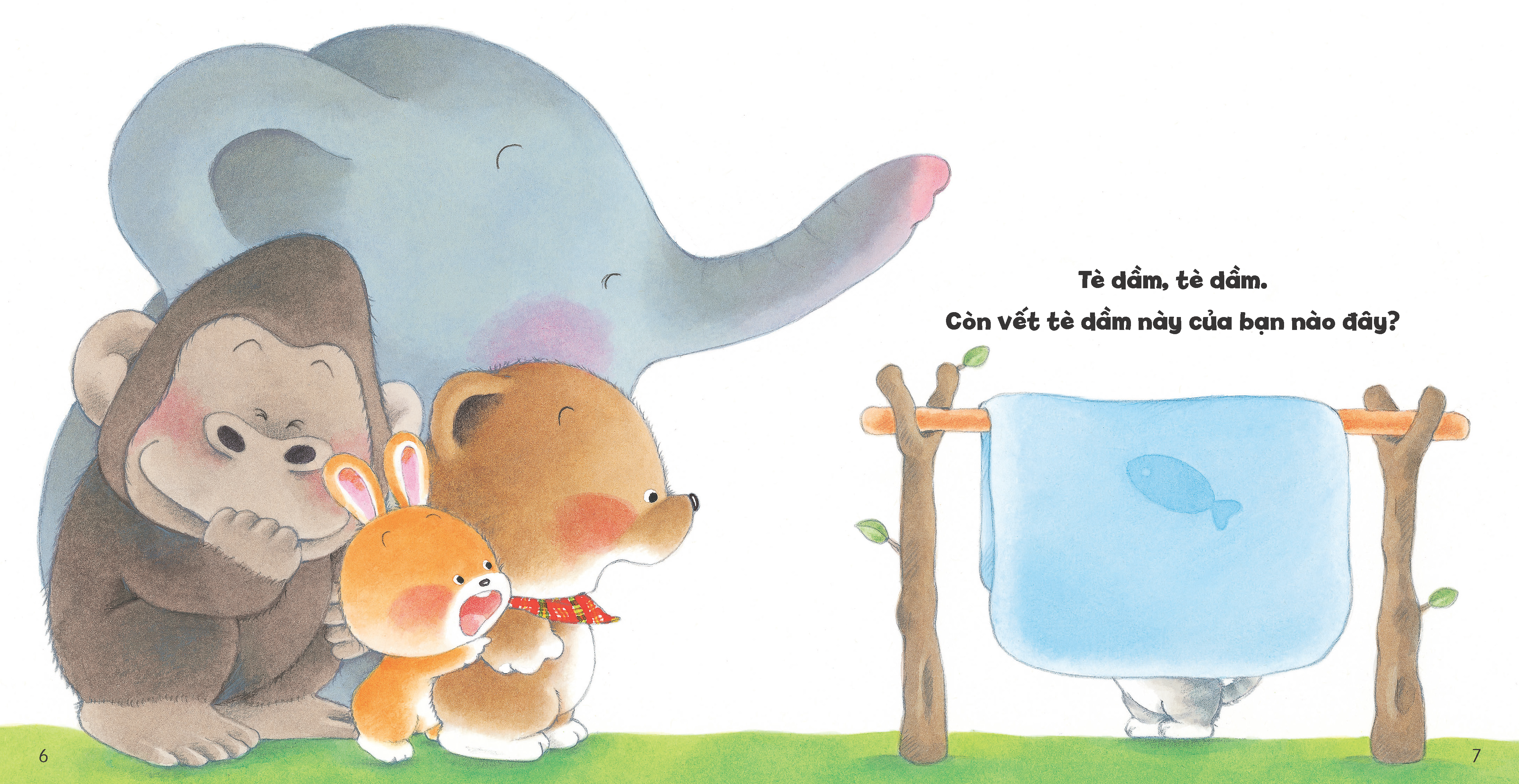 Sách - Tủ Sách Ehon Cho Bé - Vết Tè Dầm​ - Bìa Cứng