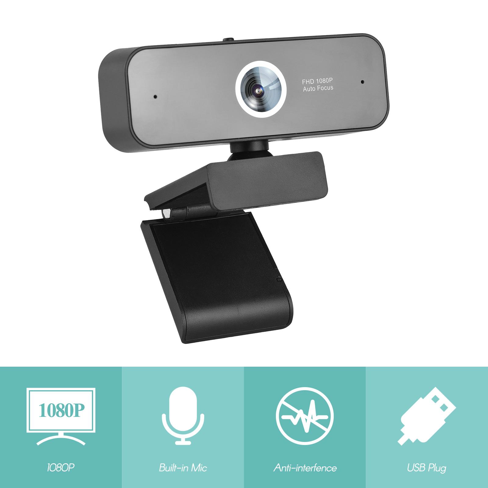 Webcam Máy tính Lấy nét tự động Micrô tích hợp kèm ống kính 1080P Full HD USB