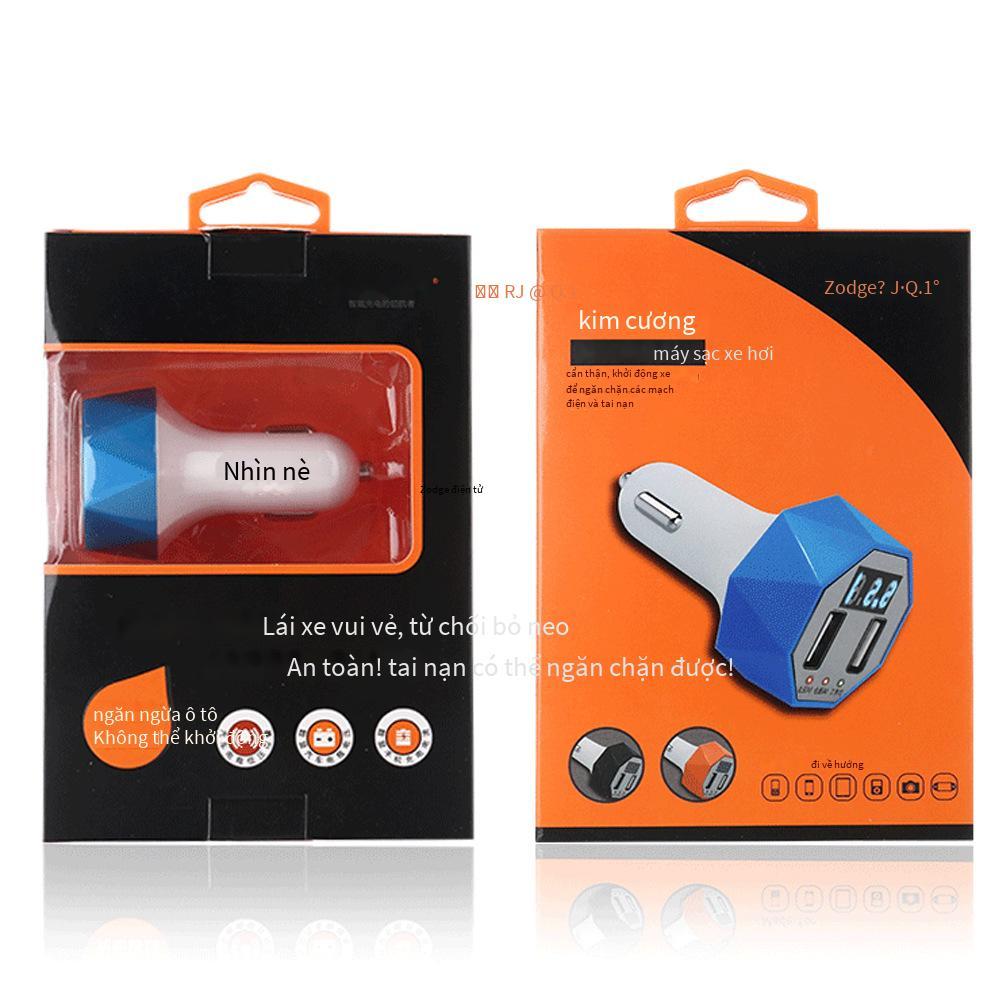 Giao hàng nhanh cho ô tô USB 2 cổng sạc ô tô màn hình hiển thị kỹ thuật số gương điện áp thấp báo động thông minh điện thoại di động sạc ô tô 5V3.1A sạc nhanh