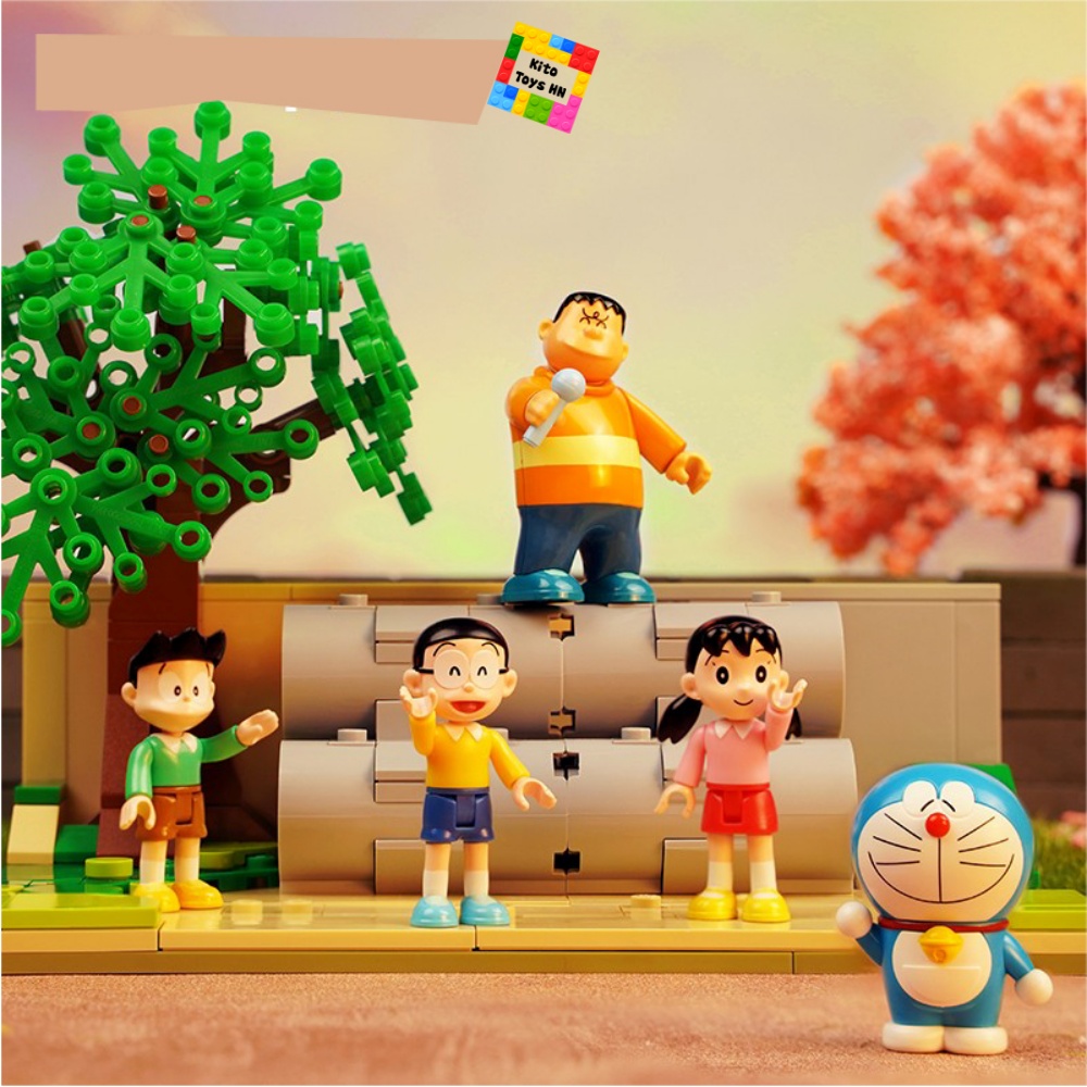 Đồ Chơi Lắp Ráp Hoạt Hình Doraemon 20409 Bộ Sân Chơi Nobita Cho Trẻ Từ 6 Tuổi