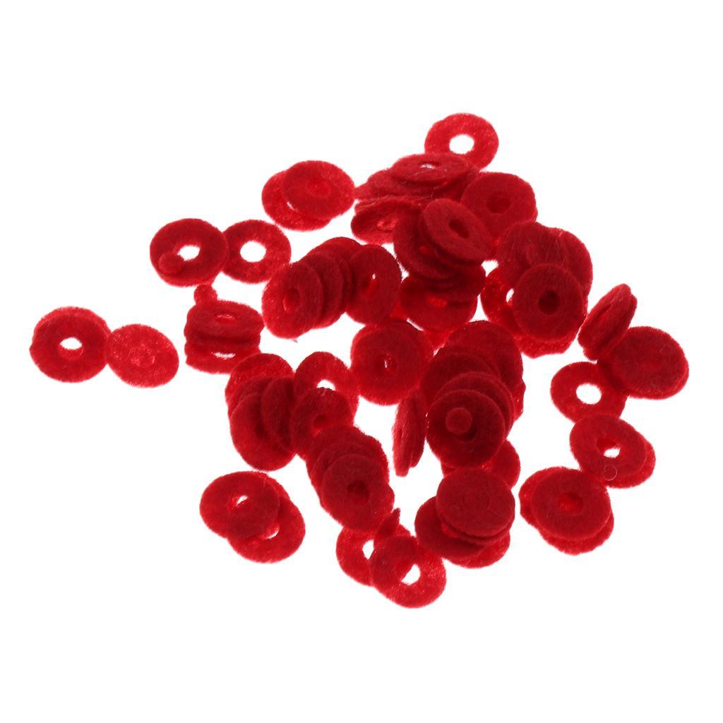 1 Pack DIY Red Small Piano Balance Rail Wool Felt Punchings for Pianist