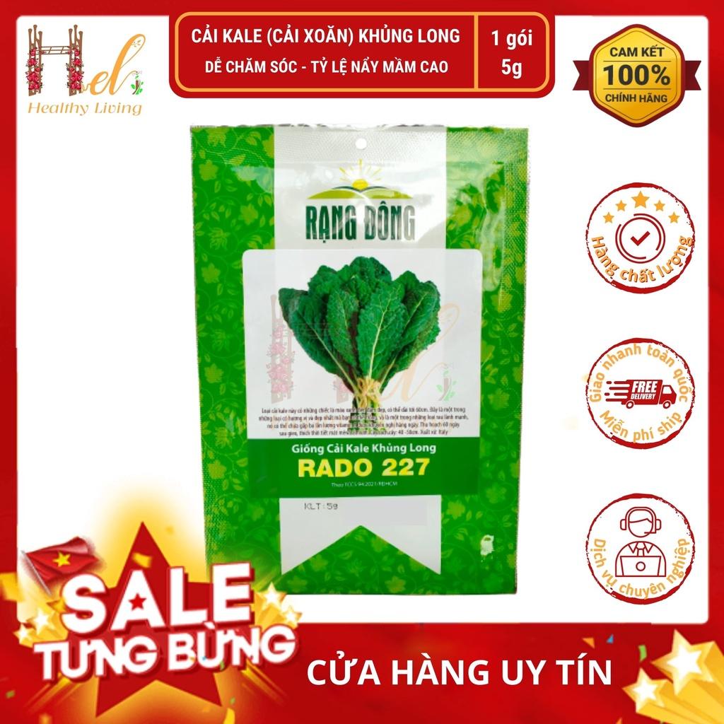 Hạt Giống Cải Kale KHỦNG LONG Cải Xoăn 5gr - Trồng Hạt Giống Rau Củ Quả Bằng Đất Sạch, Xơ Dừa, Mùn Dừa, Phân Bón Hữu Cơ