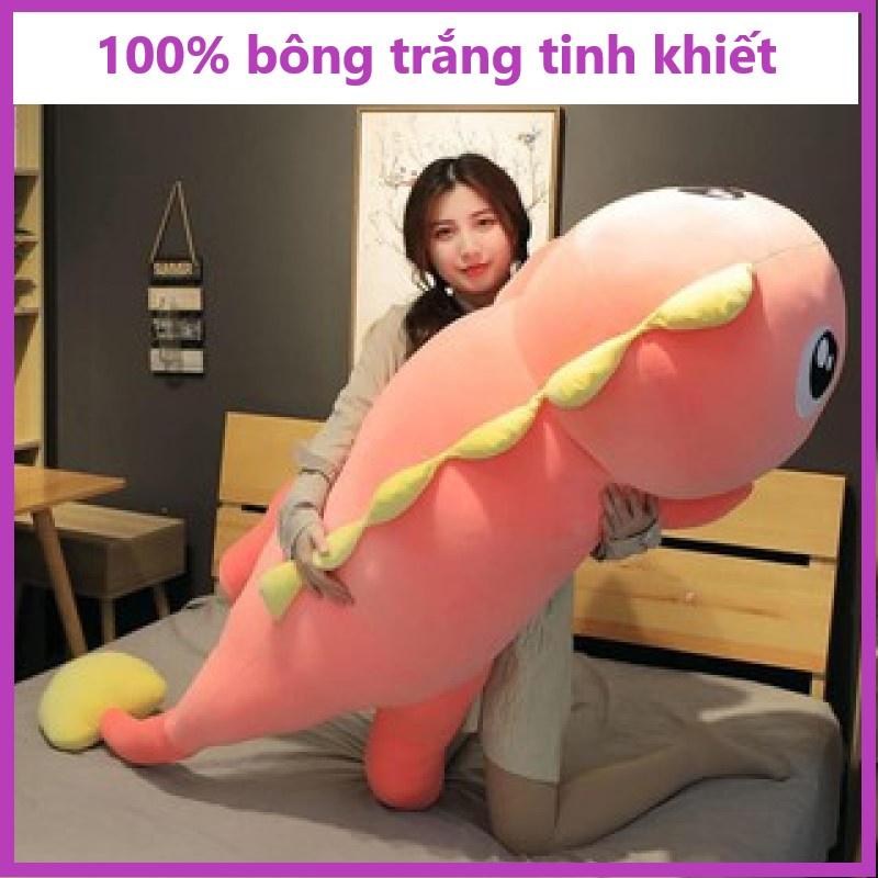Gấu Bông Gối Ôm Khủng Long Đuôi Tim  siêu to khổng lồ, khủng long mắt lồi