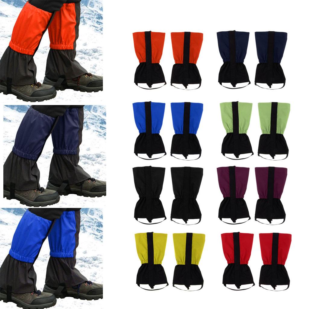 Outdoor Snow Waterproof Snow Boot Gaiters Walking High Leg Cover  Orange