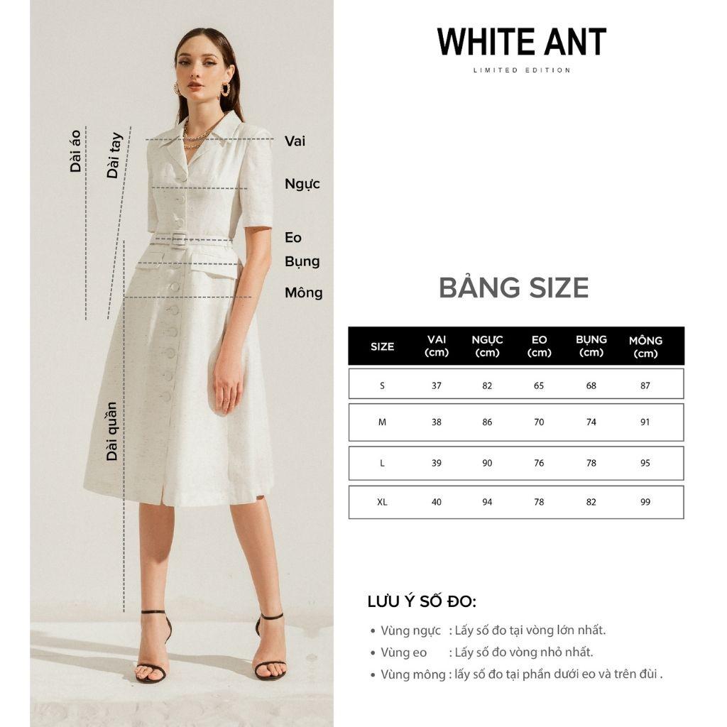 Quần Baggy Công Sở Nữ WHITE ANT Thiết Kế Dáng Dài Cạp Cao, Chất Liệu Vải Cao Cấp C