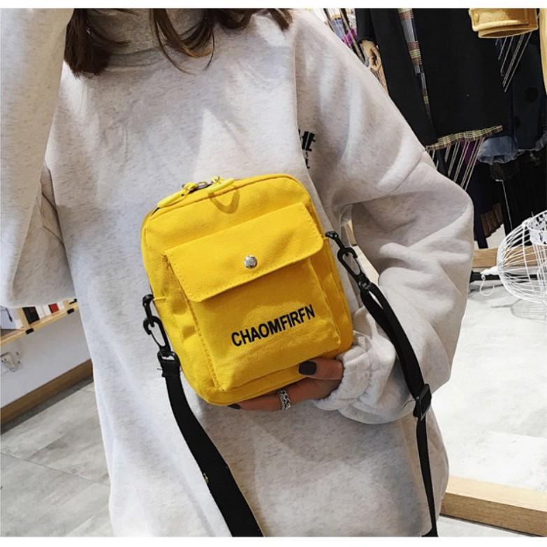 Túi tote trơn vải đeo chéo đi học canvas mềm giá rẻ