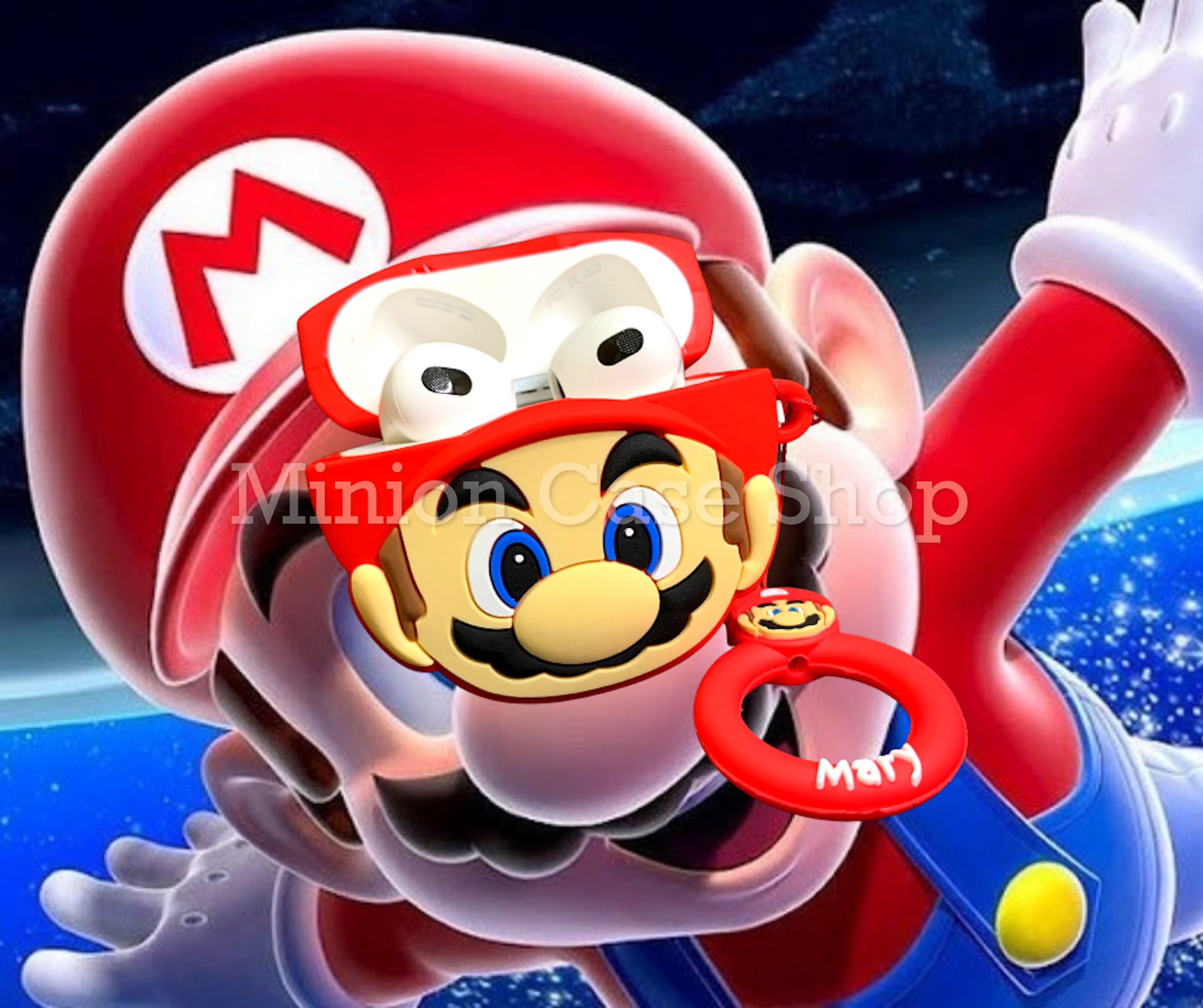 Bao Case Ốp dành cho Airpod 3 Mario kute silicon 3d cao cấp