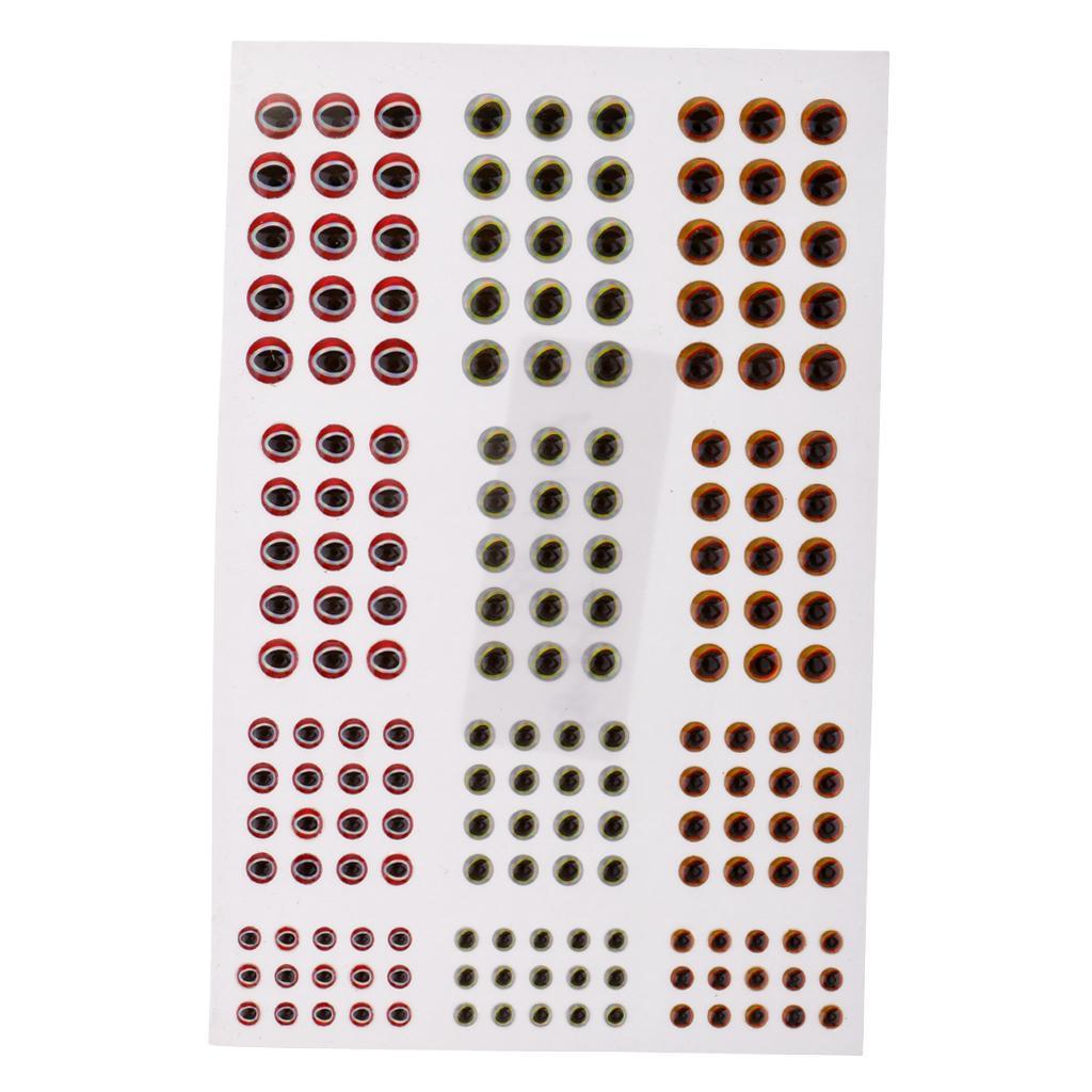 183pcs/pack Fishing Lure Eyes 3D Holographic Eyes Fly Tying Jigs Crafts DIY