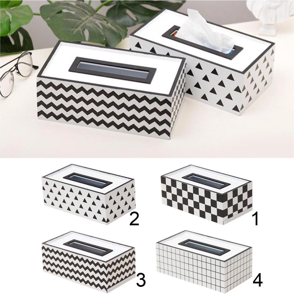 Wooden Tissue Box Cover Holder Case Paper Dispenser for Bathroom Bedroom