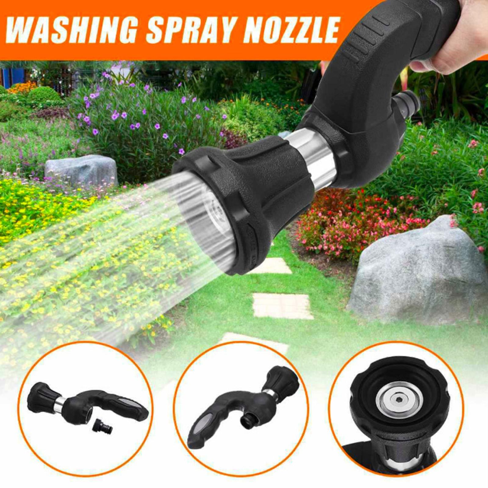 Garden Hose Nozzle, 2021 Upgraded Water Hose Spray Nozzle, Heavy Duty High Pressure Jet for Watering Plants, Lawn, Adjustable Hose Nozzle Sprayer