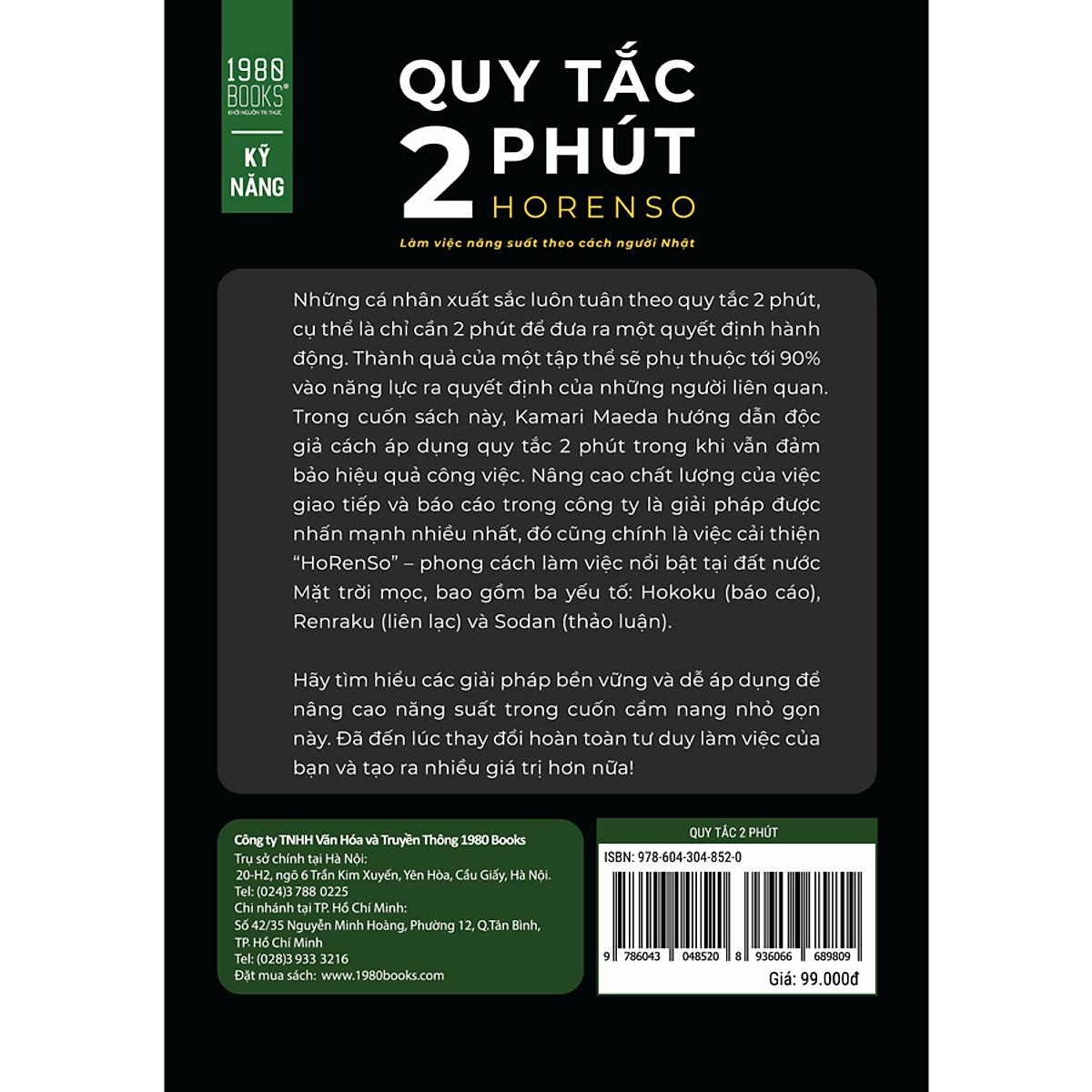 Quy Tắc 2 Phút - Làm Việc Năng Suất Theo Cách Người Nhật - Bản Quyền