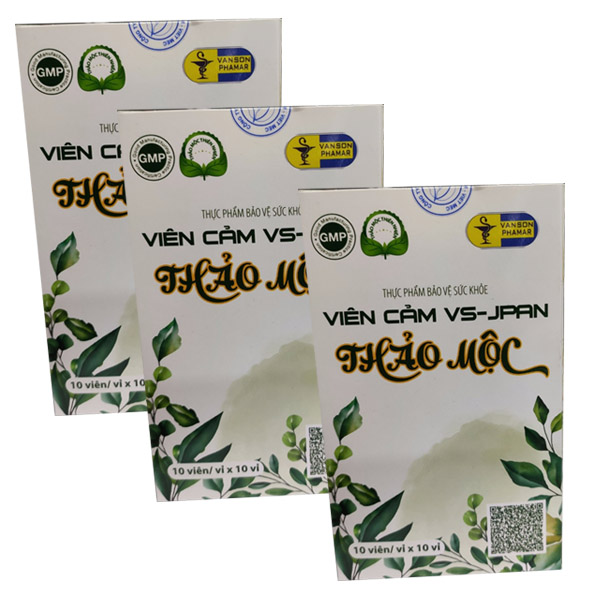 Viên cảm Vs-Jpan Thảo mộc hỗ trợ giải cảm , mệt mỏi tăng sức đề kháng cho bé và phụ nữ mang thai 3 hộp