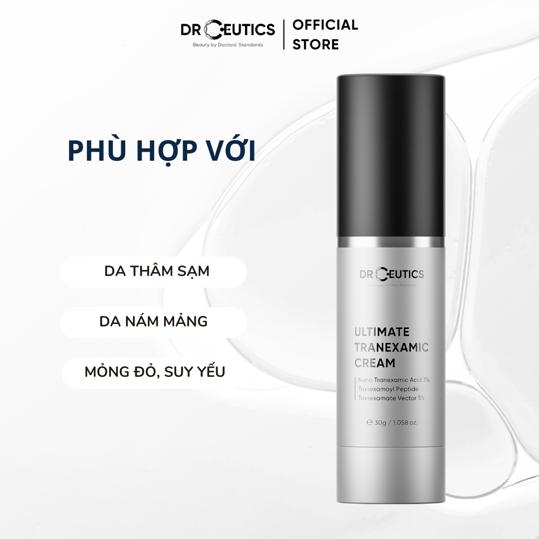 DRCEUTICS Kem Dưỡng Giảm Nám, Giảm Đỏ Và Làm Sáng Da Ultimate Tranexamic Cream (30g)