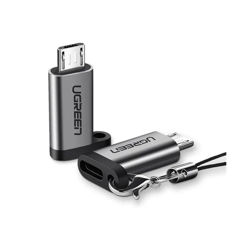 Ugreen UG50590US282TK Màu Xám Đầu chuyển đổi MICRO USB dương sang TYPE C âm - HÀNG CHÍNH HÃNG