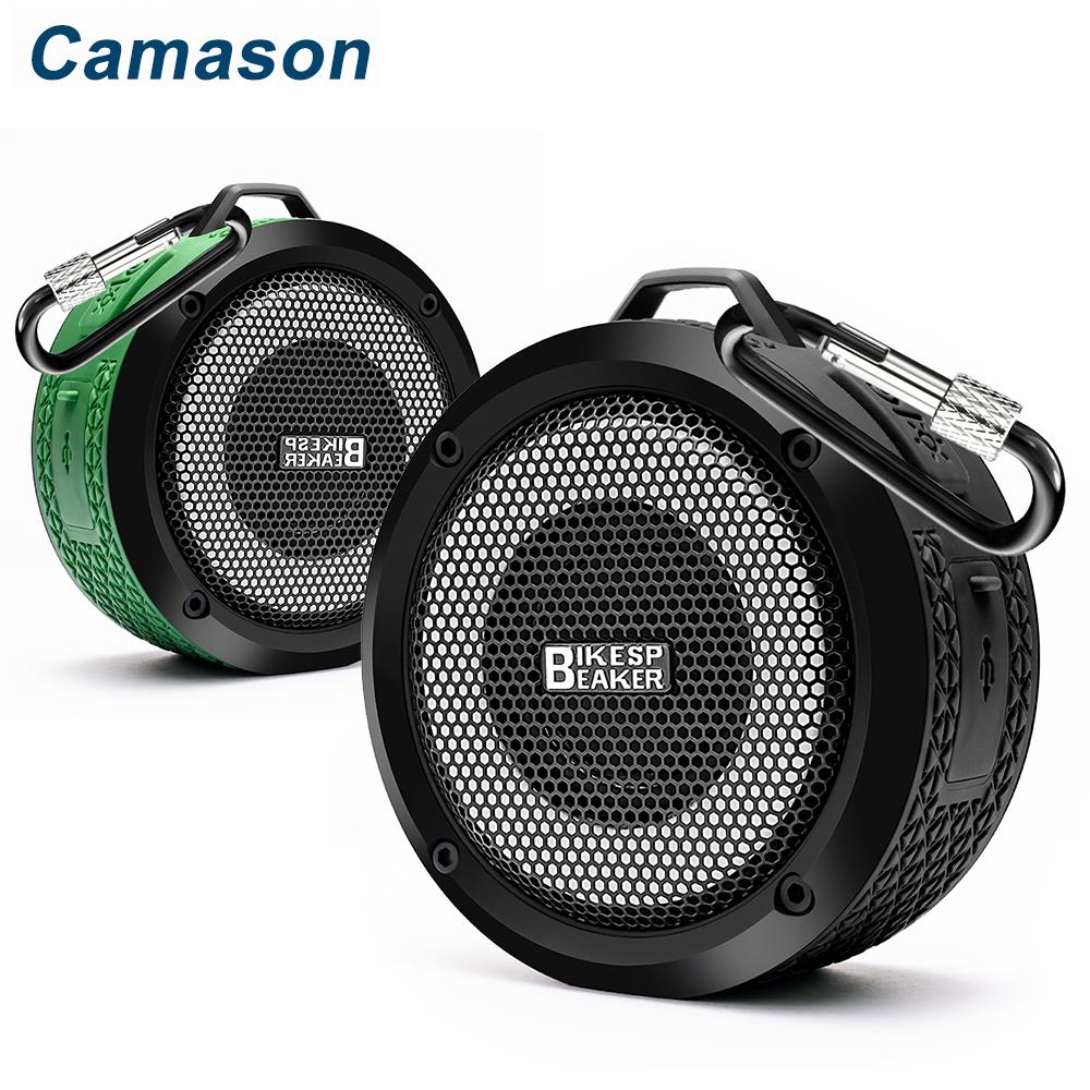 Loa Bluetooth không dây Camason loa siêu trầm di động ngoài trời Boombox stereo Sound box chất lượng cao có mic Color: Green