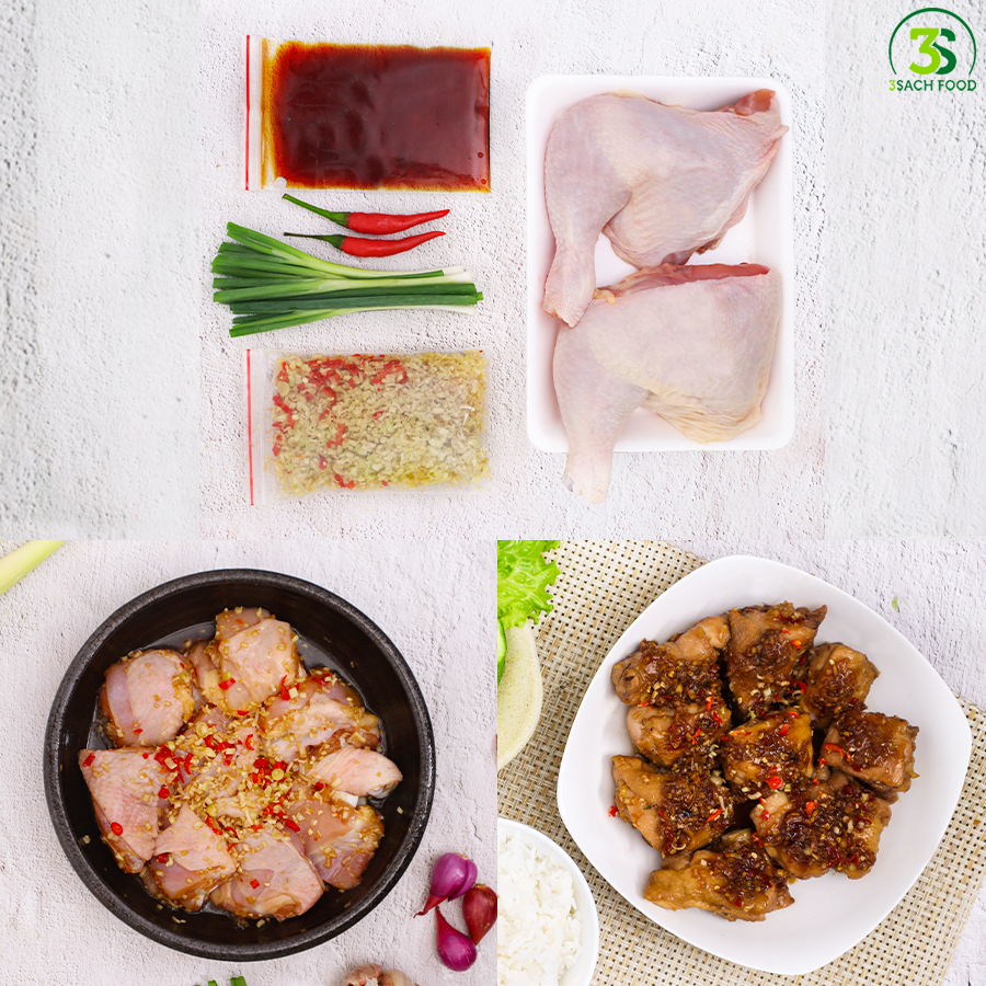 Đùi Góc Tư Gà Ướp Sả Ớt