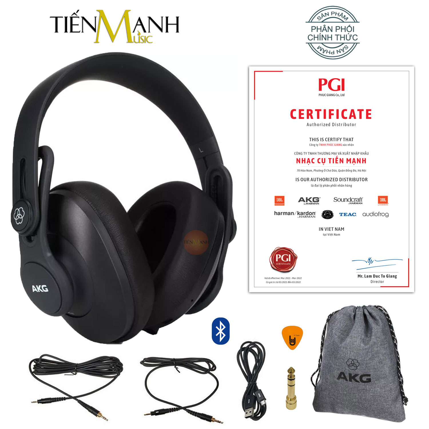 [Bluetooth] AKG K361-BT Tai Nghe Kiểm Âm Không Dây K361BT Phòng Thu Studio Monitor Headphones K361 BT Hàng Chính Hãng - Kèm Móng Gẩy DreamMaker