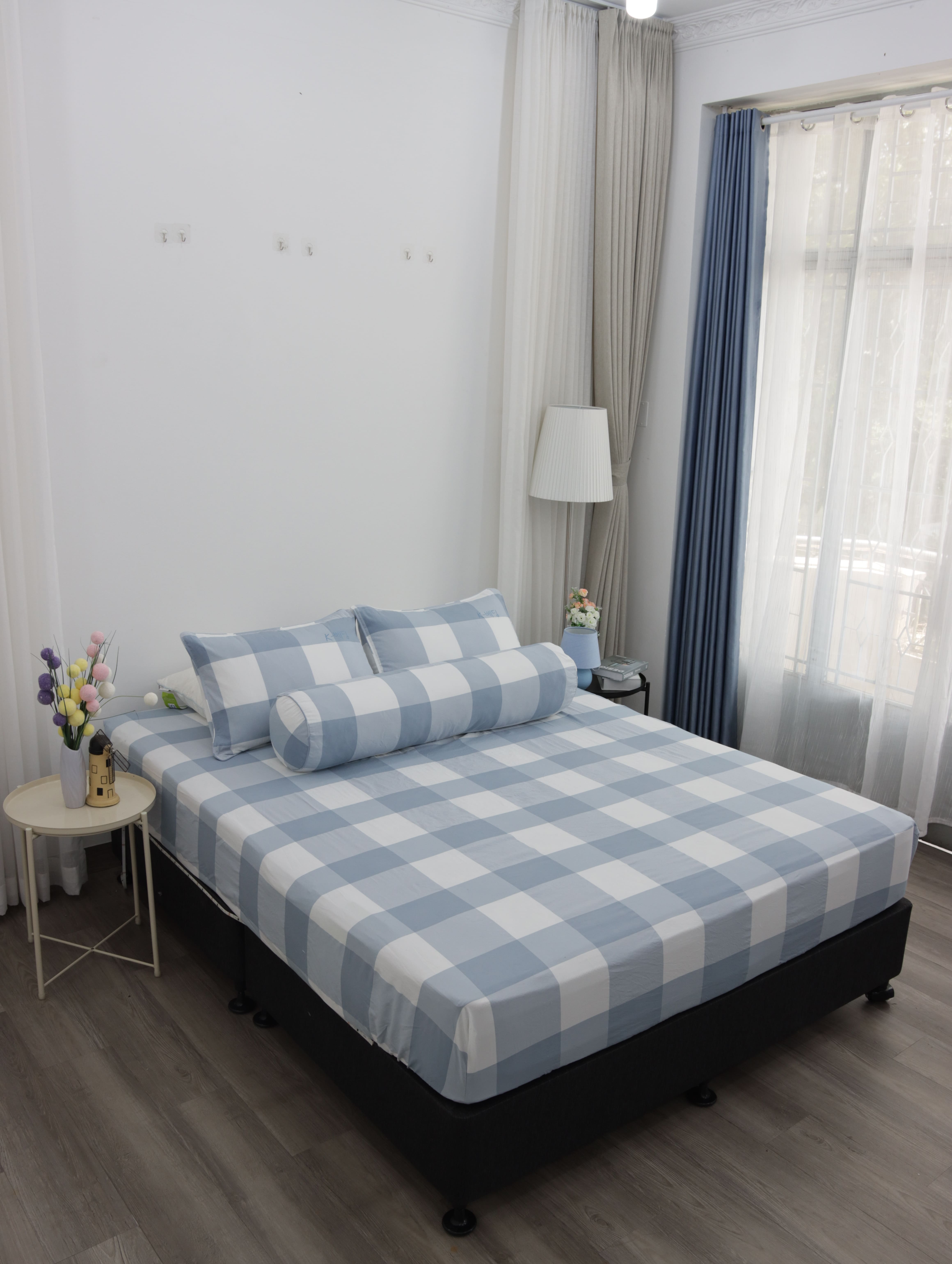 Bộ ga giường nhuộm sợi công nghệ Yarn Dyed K-Bedding KPCD 201 (không bao gồm chăn)