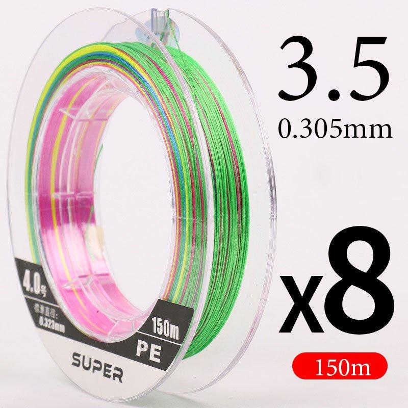 Dây câu cá dù câu lure X8 Super MAX siêu bền mềm mịn dài 150m dù câu cá chất lượng DC6