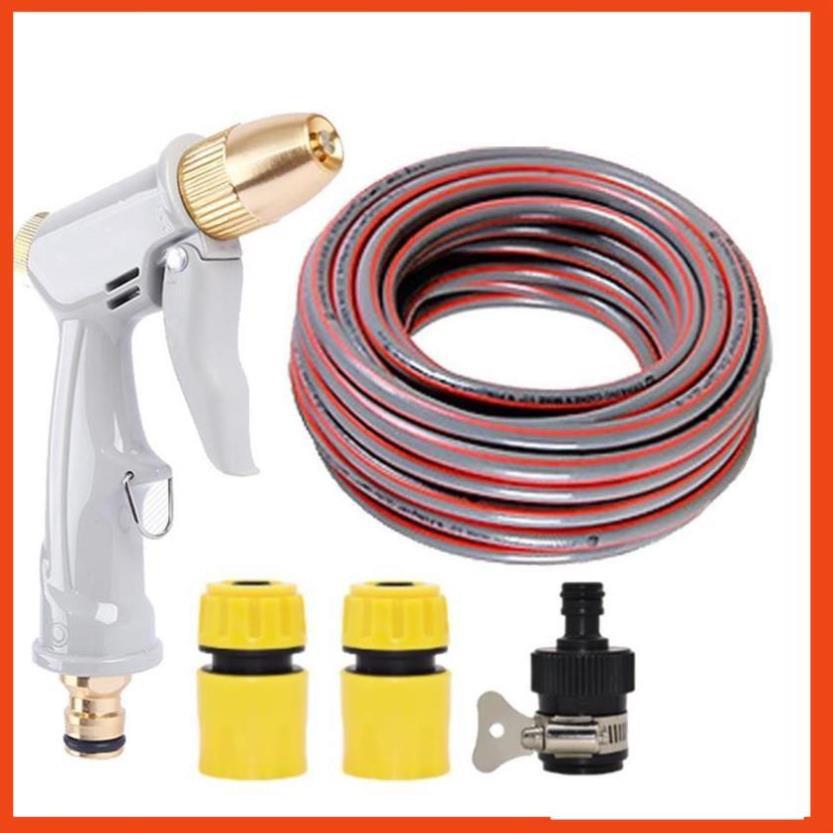 Bộ dây vòi xịt nước rửa xe, tưới cây tăng áp 3 lần, loại 3-5m 206846