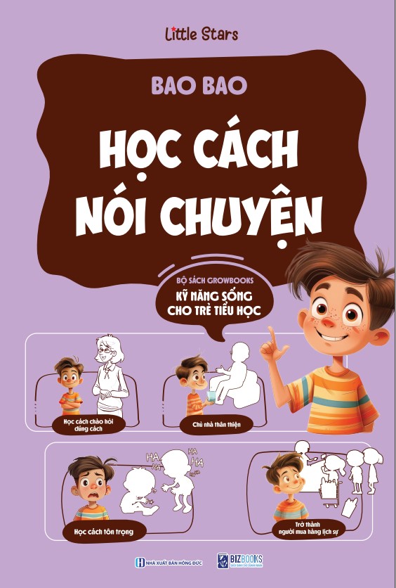 Bộ Sách GROWBOOKS - Kỹ Năng Sống Cho Trẻ Tiểu Học: Học Cách Nói Chuyện, Bảo Vệ Mình, Sức Khỏe, Cảm Xúc, An Toàn
