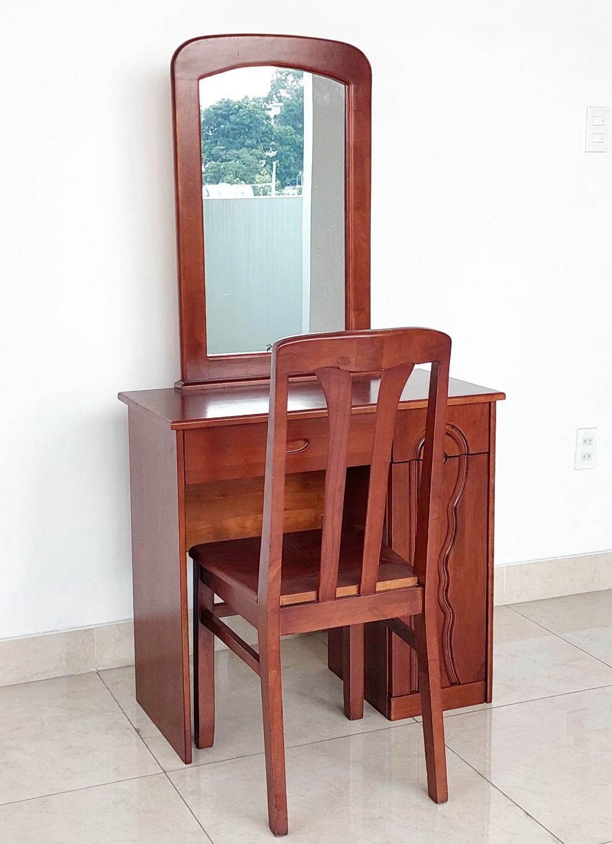 Bàn Phấn Gỗ, Bàn Trang Điểm Gỗ Cao Su Trang Nhã - Hàng VN Xuất Khẩu