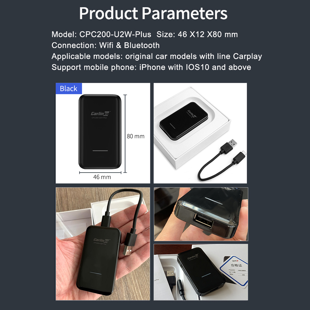Carlinkit 2.0 U2W Plus 2021 - Apple Carplay không dây cho xe Infiniti màn hình nguyên bản