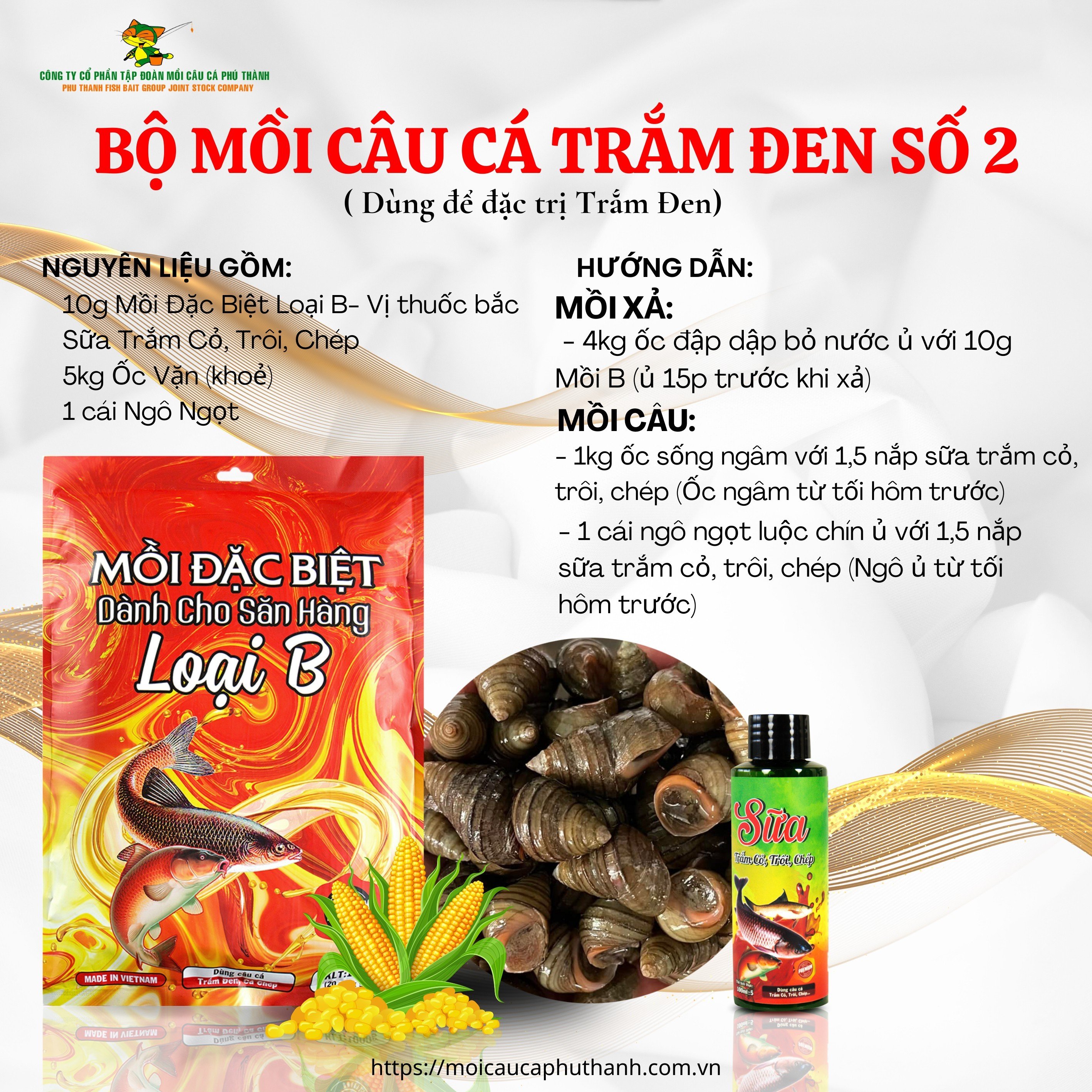 Bộ Mồi Trắm Đen Số 2