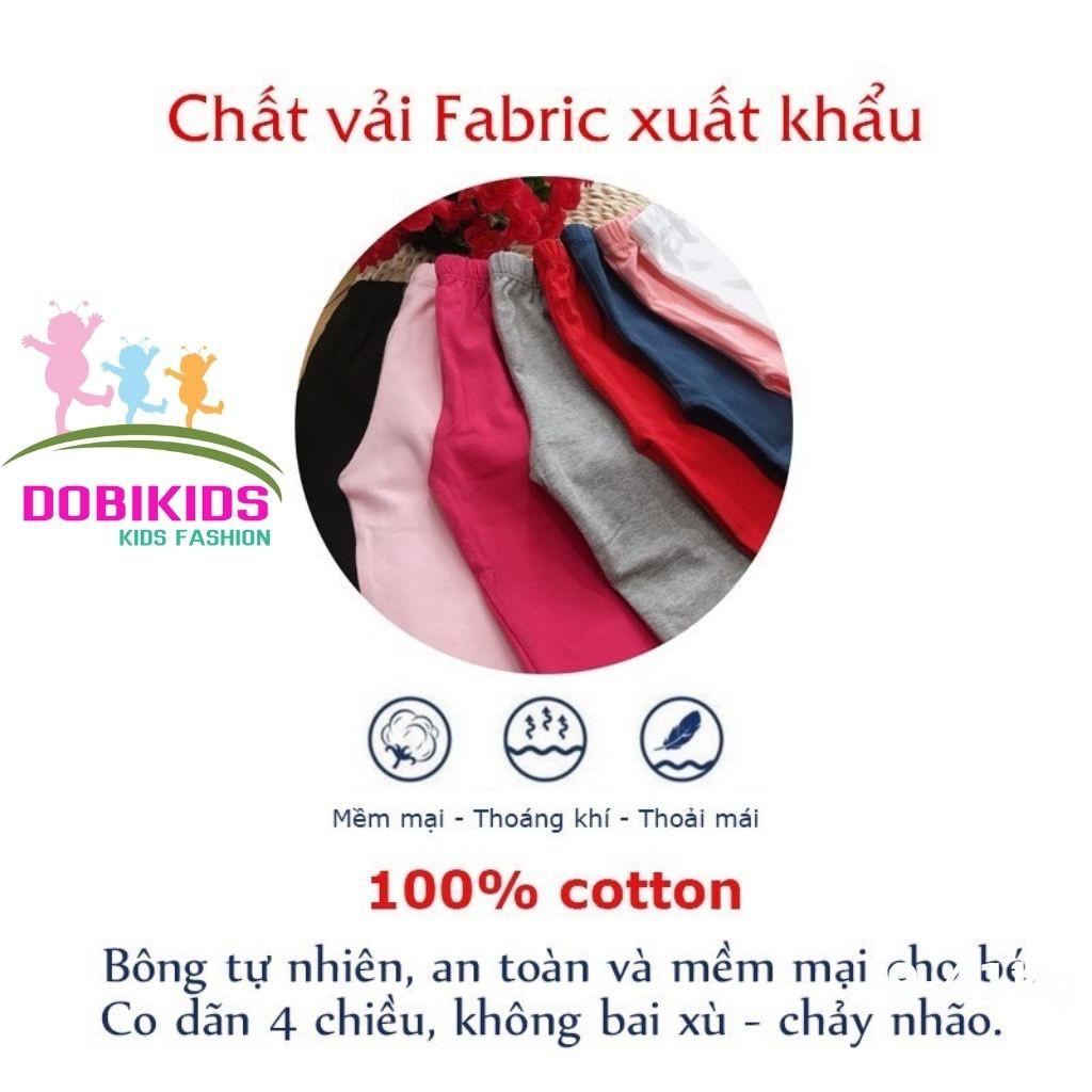 SET 5 QUẦN LEGGING DÀI BÉ GÁI TRƠN THUN COTTON XUẤT XỊN DÀY DẶN CO GIÃN 10-41KG