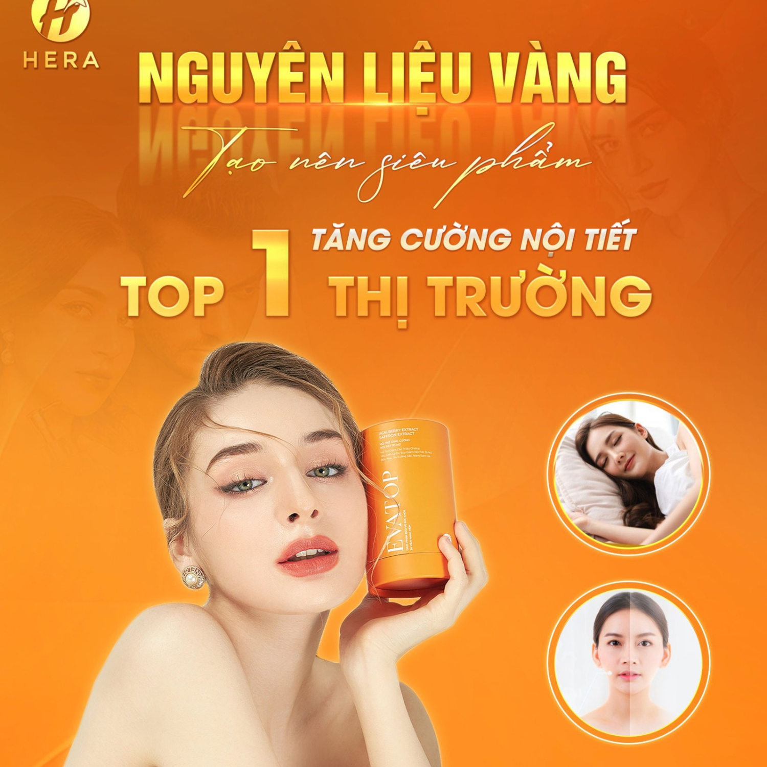 [Mua 1 Tặng 1] Combo 1 Hộp Viên Uống Evatop Tặng 1 Tẩy Trang Tinh Chất Trà Đen