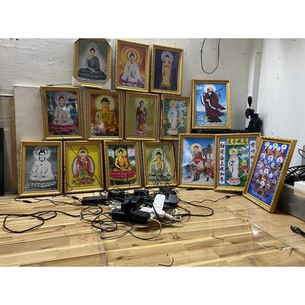 Tranh đèn led siêu mỏng trang trí phòng thờ, tranh đèn led 3D hiện đại cao cấp