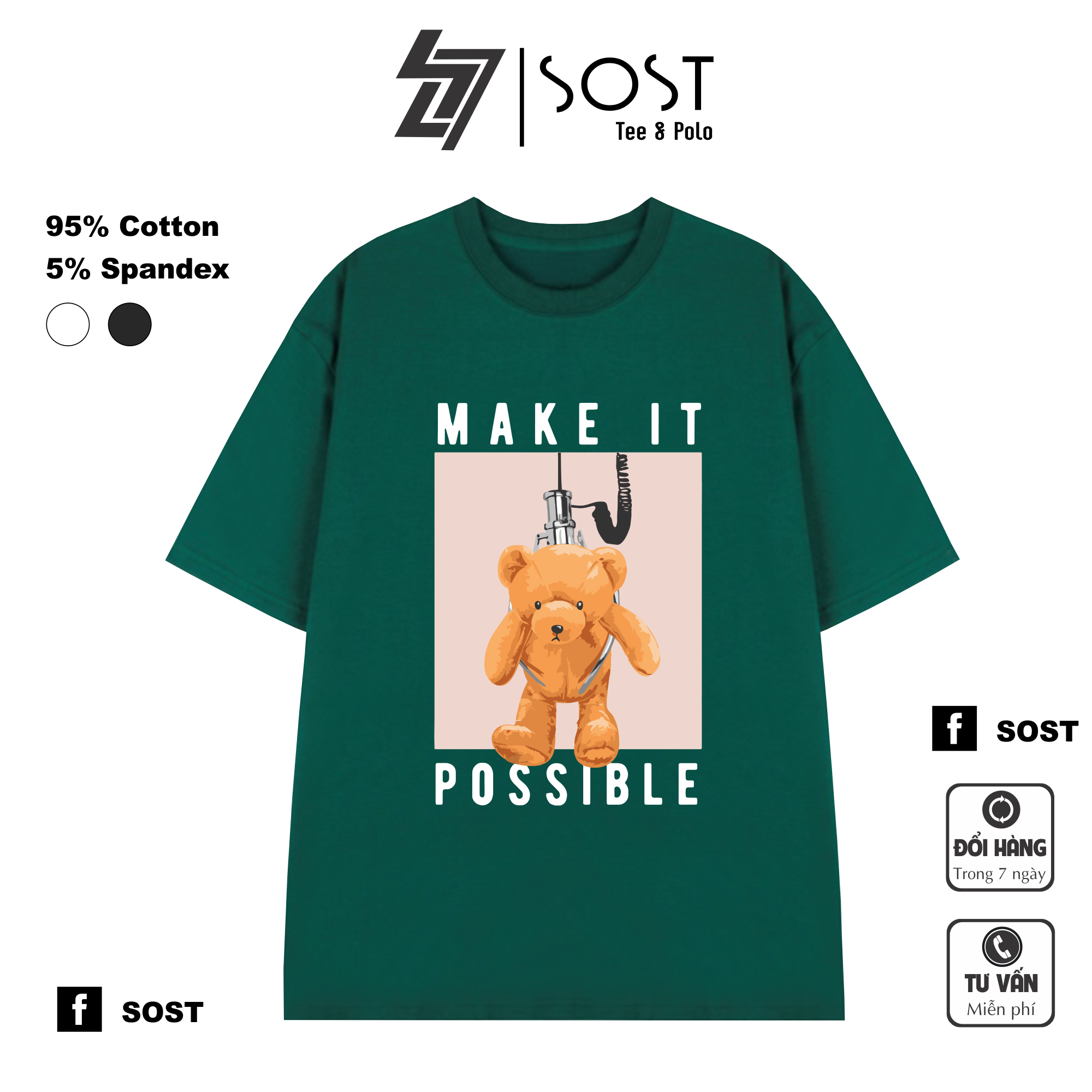 Áo Thun Unisex Oversize Nam Nữ Make It Possible