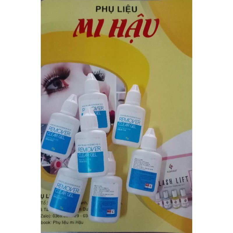 Gel tháo mi xanh remover clear gel