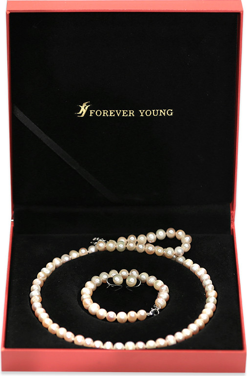 Trang sức chuỗi ngọc trai hồng Forever Young | TẶNG: Đôi bông tai & Vòng tay Ngọc trai