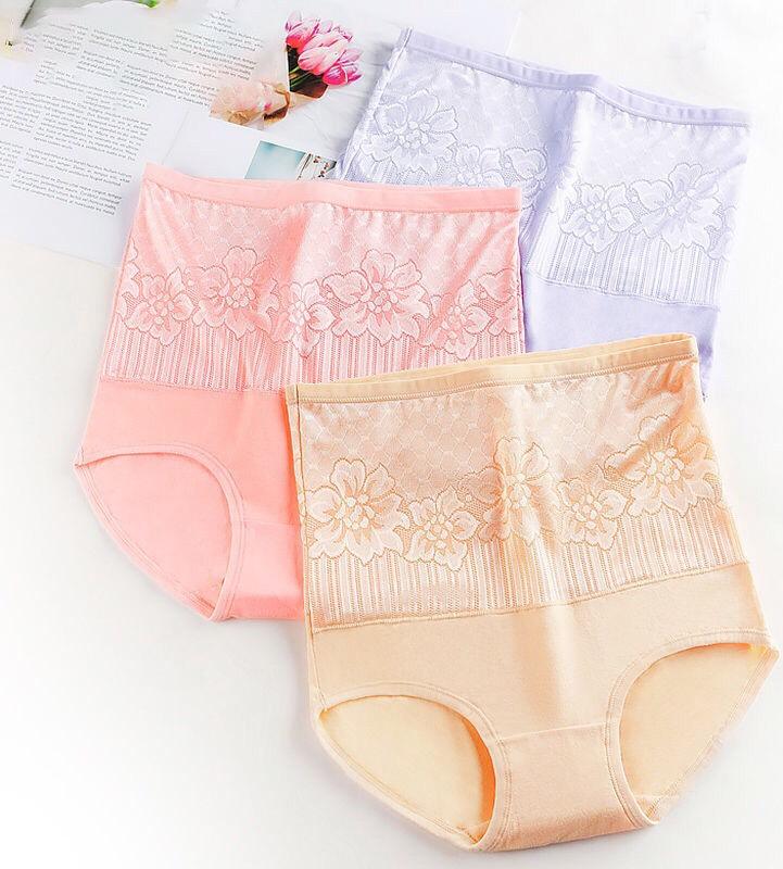 Combo 3 chiếc quần lót cotton nữ cạp cao gen bụng siêu đẹp