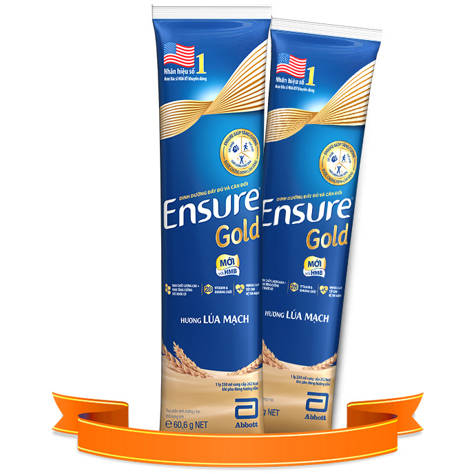 Thực phẩm dinh dưỡng y học: Ensure Gold 850g - Tặng 2 Gói Dùng Thử (vị ngẫu nhiên)