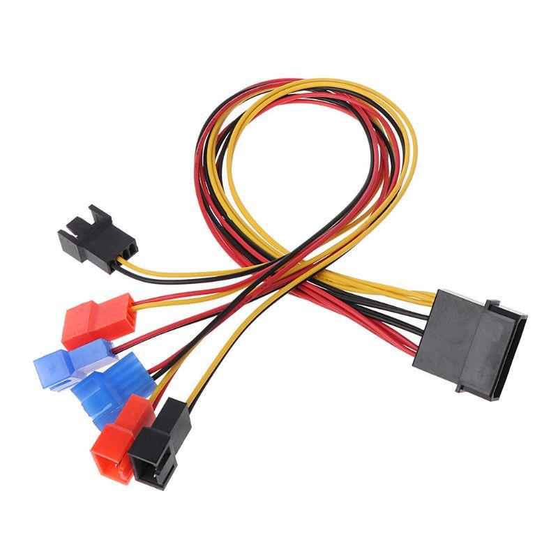 Rx Quạt Tản Nhiệt 4 Pin Ide Molex Sang 6 Cổng 2 Pin Cho Pc