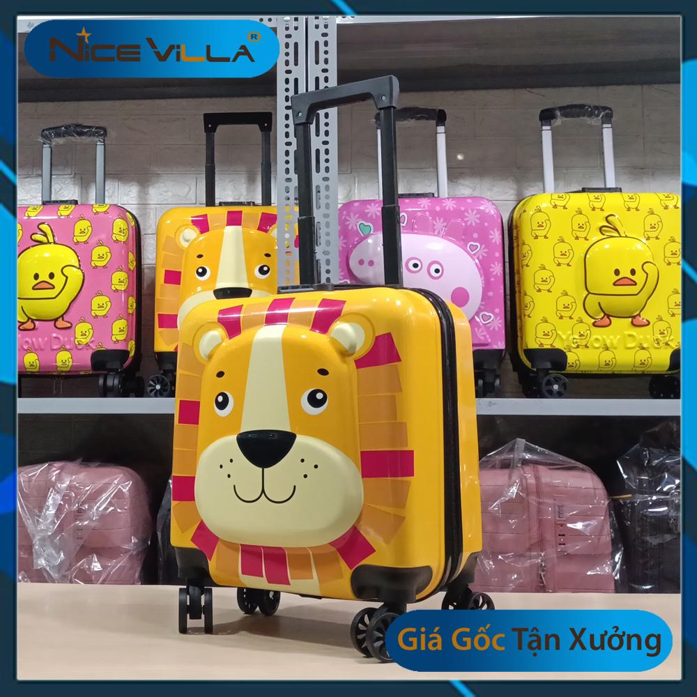 Vali Kéo Trẻ Em. Vali Size 18 inch Cho Bé Trai Và Gái, Dập Nổi 3D Dễ Thương