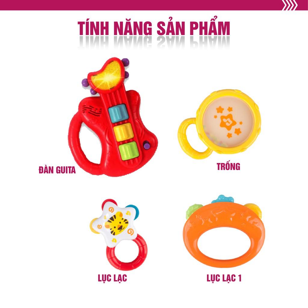 Đồ chơi Set 4 xúc sắc đồ chơi cầm tay Khu vườn của bé Winfun 3207 - Hàng chính hãng