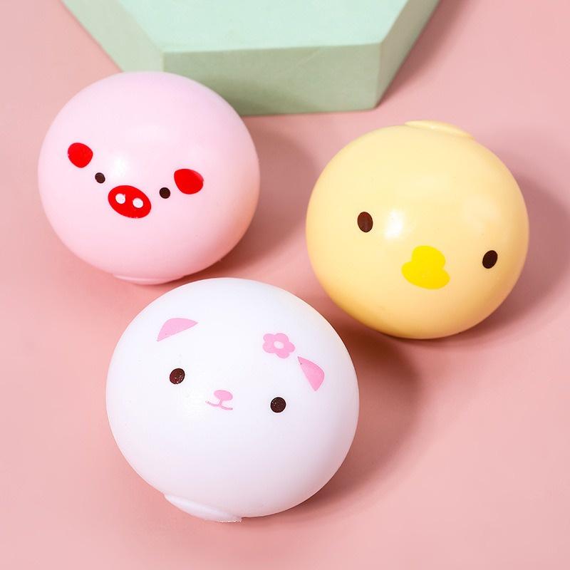 GUDETAMA SQUIShY Bánh Bao Gà Vàng Thỏ Trắng Heo Hồng Mặt Gấu Trúc cực đáng yêu mochi slime