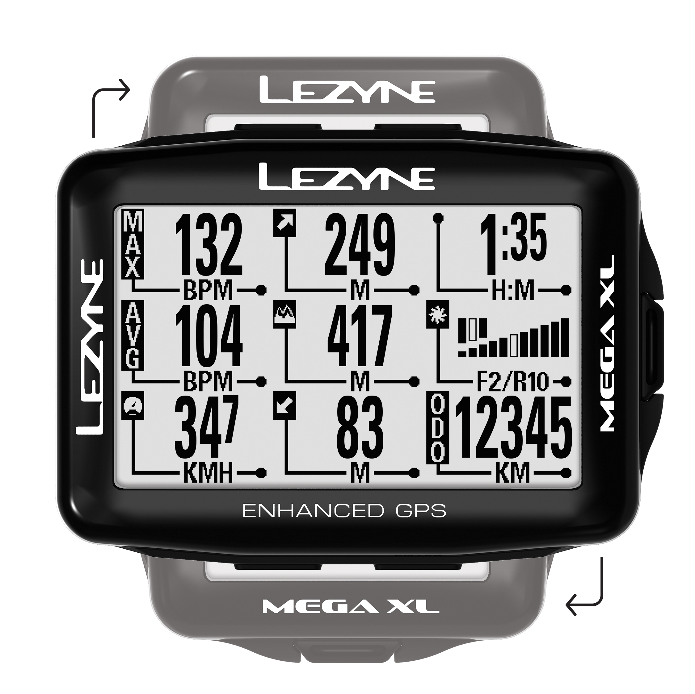 Đồng Hồ Đo Tốc Độ Lezyne Mega XL GPS (Đen)