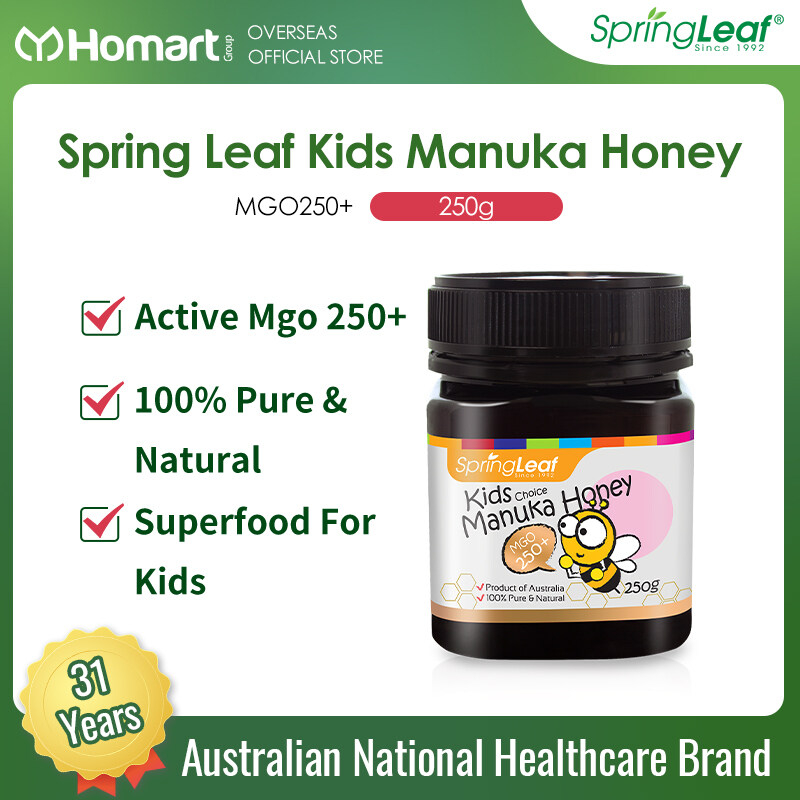 MẬT ONG MANUKA CHO BÉ TỪ 1 TUỔI SPRINGLEAF MANUKA MGO 250+ 250gr