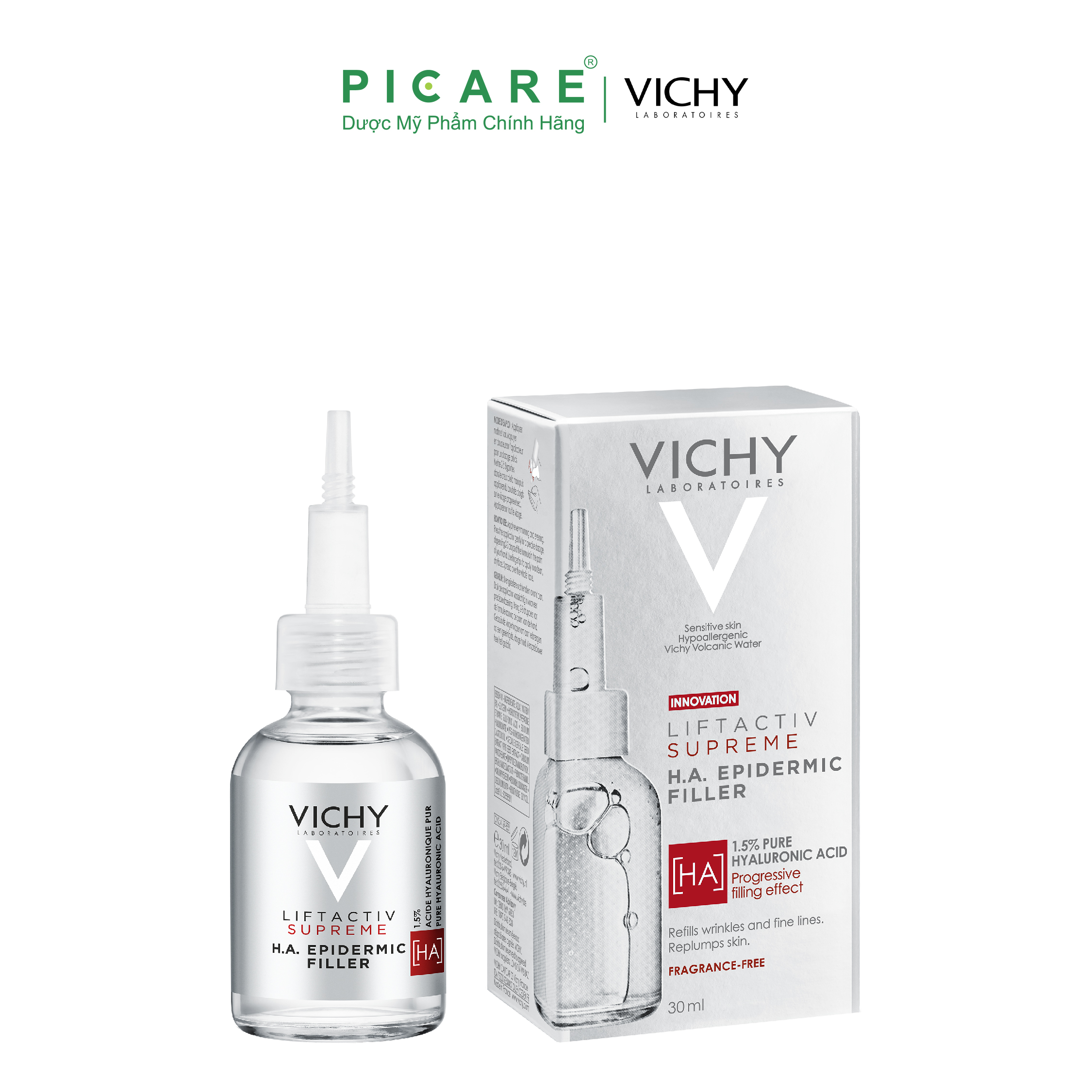 Hình ảnh Tinh Chất Vichy Dưỡng Ẩm H.A Làm Căng Da Liftactiv Supreme HA 30ml