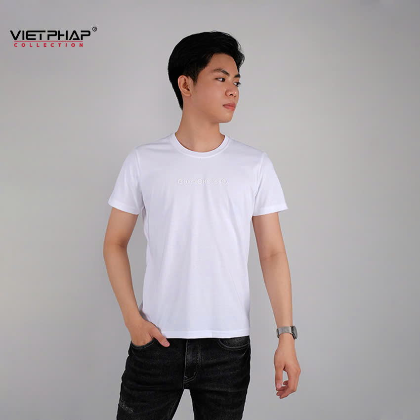 Áo Thun Nam VIỆT PHÁP - Chất liệu Cotton co dãn thấm hút mồ hồi tốt 7903