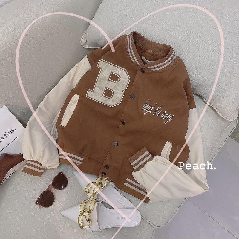 Áo Khoác Dáng Lửng Nữ Phom Rộng Unisex Kiểu Áo Bomber Chất Da Lộn Lót Dù Cao Cấp Tay Bo Len Dệt Kim Sịn Mang 4 Mùa