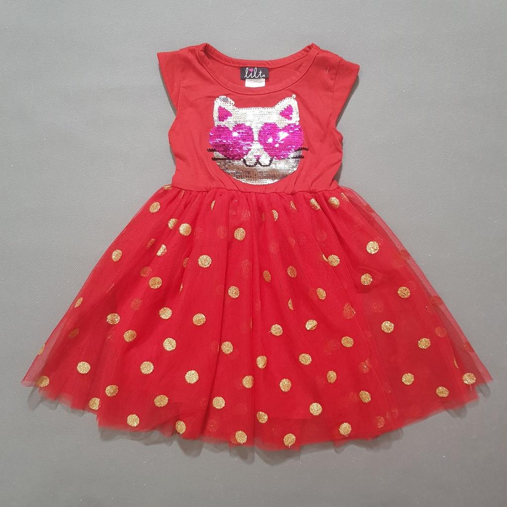 Đầm thun chân voan đính kim sa ngựa unicorn, mèo kitty, tiên cá...dễ thương bé gái