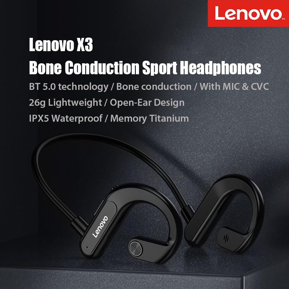 Tai nghe không dây Lenovo X3 truyền dẫn qua xương thiết kế phong cách mới 2021-Hàng chính hãng